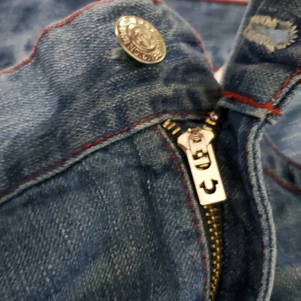 True Religion Jeans Straight with Flap Pockets Dragonfish Size 38